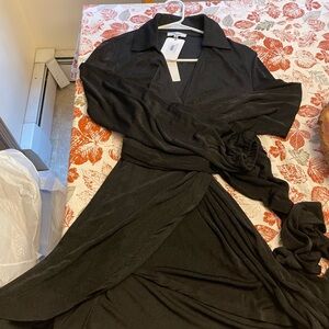Elegant Black Wrap Dress size medium Formal Dress